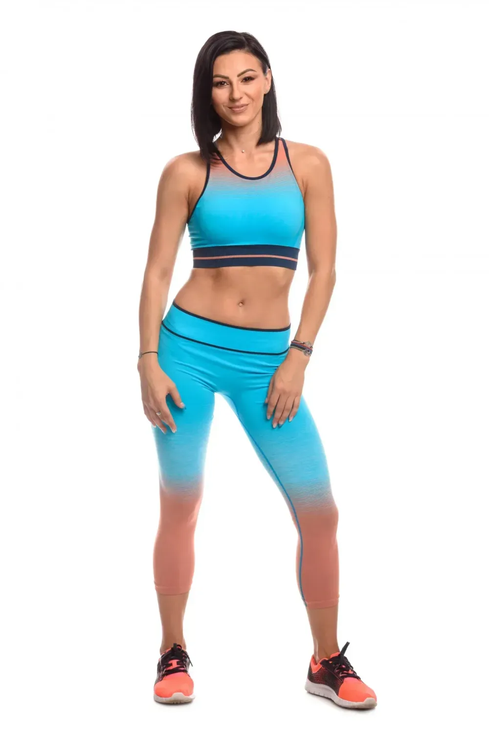 Pursuit Capri Peach/Aqua Ombre | Colanți Confortabili - imagine 2