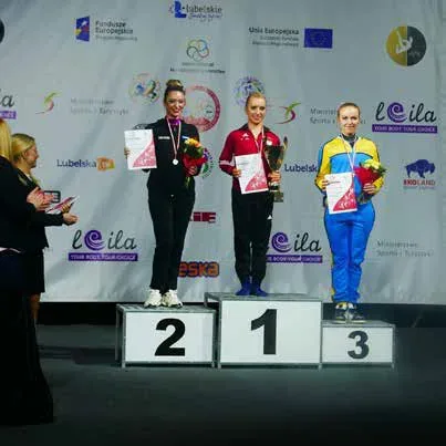 Nadia Budurusi - pe podium