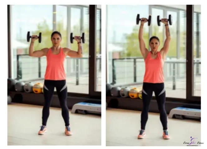 Dumbbell shoulder presses – Împins în stil Arnold 