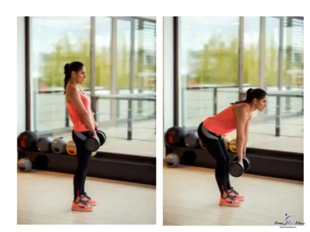 Romanian deadlift with dumbbell – Îndreptări cu gantere​​​​​​​ 